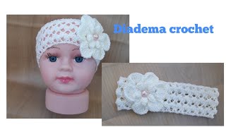 DIADEMA PARA BEBE tejida a ganchilloPaso a paso muy fácil [upl. by Yentrac725]