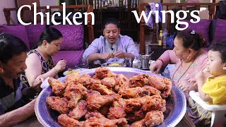 Chicken wings  4 kg Chicken wings  Family Mukbang [upl. by Leviralc]