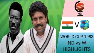 World Cup 1983 India vs West Indies First Macth Highlights  Part 1 [upl. by Gaivn]