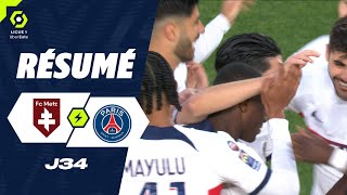 FC METZ  PARIS SAINTGERMAIN 0  2  Résumé  FCM  PSG  20232024 [upl. by Sofer513]