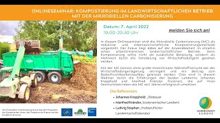 Kompostierung im landwirtschaftlichen Betrieb mit der Mikrobiellen Carbonisierung  07042022 [upl. by Deina507]