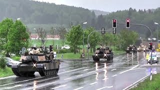 US Tanks amp Howitzers Passing Through German Town [upl. by Hanson]