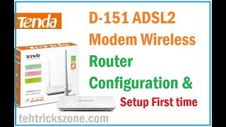 Tenda TE D151 ADSL2 Modem Wireless Router configuration for Airtel and BSNL [upl. by Nickerson]