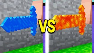 WATER SWORD vs LAVA SWORD IN MINECRAFT [upl. by Amej]