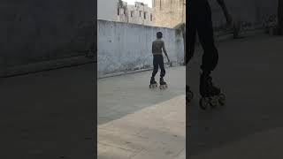 Back skating 😂skating skatingvideos shorts [upl. by Oicelem77]