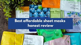 bioaqua sheet masks review best affordable sheet mask by explore with minahil [upl. by Henebry]