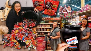 VLOG surprising my neighbors for halloween  going to costco  cooking stir fry noodles  haul [upl. by Enehpets]