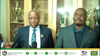 Watch KZN Premier and MEC for Education Mr Sipho Hlomuka being interviewed [upl. by Etteniuq]