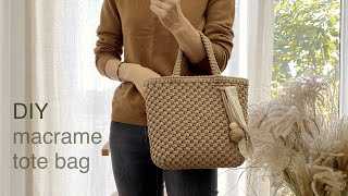 DIY  macrame tote bag  마크라메 토트 백 가방 [upl. by Seline646]