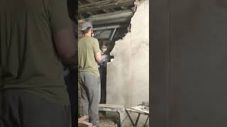 Basement wall demolition x100 [upl. by Giff]