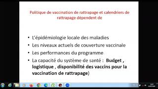 Vaccinations 4  Modalités de rattrapage vaccinal Pr Boukari [upl. by Shelbi]