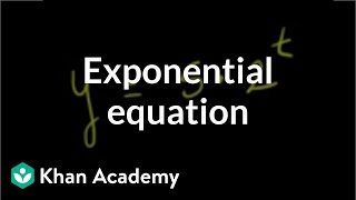 Solving exponential equation  Exponential and logarithmic functions  Algebra II  Khan Academy [upl. by Ycniuqal]