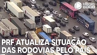 Polícia Rodoviária Federal atualiza informações sobre bloqueios em rodovias federais [upl. by Acimak]