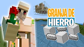 Granja de Hierro Sencilla Minecraft Bedrock 120 [upl. by Lairret]