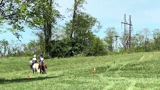 Cutest gallop section ride Meadow Lake Equestrian Center CCE Lancaster KY 2024 [upl. by Airdnaxila]