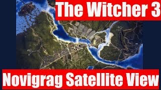 🎮 Novigrad and Velen Aerial View  Satellite POV  The Witcher 3 [upl. by Goddord275]