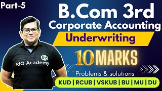 Bcom 3rd sem  Company  Corporate account  UNDERWRITING Problems and solutions  Part4 [upl. by Anastasie725]