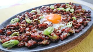 Sizzling Sisig Longganisa  Filipino Recipe [upl. by Bijan]