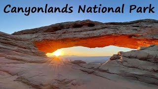 Canyonlands National Park Mesa Arch sunrise Grand View Point Trail Upheaval Dome amp more [upl. by Ecnahc]