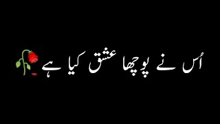 khuda aur mohabbat Status  Sad Urdu Shayari Status Sahibzada waqar urdu poetry  Izhaar e Ishq [upl. by Feodora]