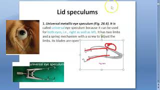 Ophthalmology instrument lid speculums wire universal eye [upl. by Eralc]