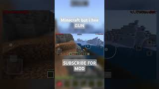 Minecraft but I have gun 😂😱 minecraft shorts [upl. by Atsirtal]