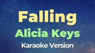 Alicia Keys  Falling Karaoke Instrumental amp Lyrics [upl. by Jen]