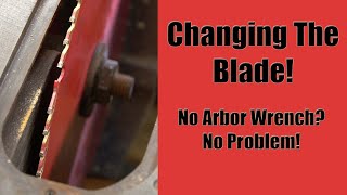 Change A Table Saw Blade [upl. by Ecinerev631]