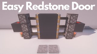 Minecraft Simple Redstone Door Tutorial Updated [upl. by Ellinet200]