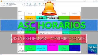 ASC HORARIOS  VISTA PRELIMINAR  IMPRIMIR HORARIO [upl. by Abran171]