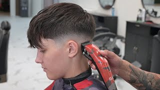 EL CORTE MAS PEDIDO DEL 2023 FLUFFY HAIRCUT TUTORIAL  FADE COMPRIMIDO PASAO A PASO fluffyhair 🔥 [upl. by Debee]