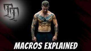 MACROS EXPLAINED HOW TO EAT FOR MUSCLE GAIN amp FAT LOSS [upl. by Eneirda445]