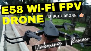 E58 WIFI FPV DRONE Unboxing  Review  FilipinoTagalog [upl. by Batish]