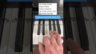 Carnaval Del Barrio Piano Easy With Letters 🎡🥳 From In The Heights shorts piano pianotutorial [upl. by Yemorej]