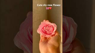 CUTE DIY ROSE FLOWER🎀❤️diyfashionhack [upl. by Nosille]