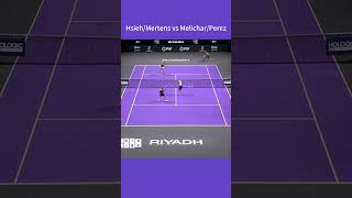 WTA Finals 2024 Doubles R1 HsiehMertens vs MelicharPerez 61 16 610 wta wtafinals highlights [upl. by Gabbie]