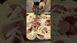 Pierogi and Kielbasa Sheet Pan Meal shorts [upl. by Becker]