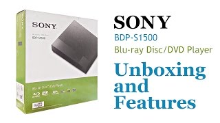 BDP S1500 Sony Blu ray player unboxing and features [upl. by Neda579]