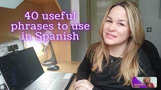 40 useful phrases to use in Spanish learningspanish aprenderespañol spanishwords spanishphrases [upl. by Marchal514]