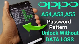 Hard Reset Oppo A54A52A53A55 Remove PatternPinPassword  without computer  without Data Loss [upl. by Amby]