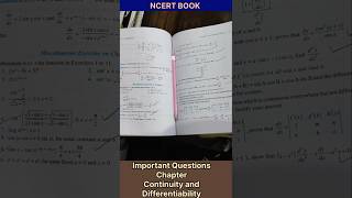 Class 12 Maths Chapter  Continuity and Differentiability Important Questions from NCERT BOOK [upl. by Addis]