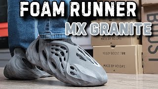 Yeezy Foam Runner MX Granite Review amp On Feet [upl. by Lrub475]