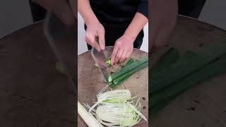 Big Green Onion cutting trick  Chinese style  shorts vairalvideo chefsufiyan [upl. by Gnilyam]