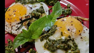 OEUFS au PESTO KETO Facile rapide lowcarb HEALTHY [upl. by Verlie]