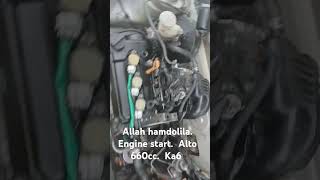 Allah hamdolila engine start alto japani 660cc ka6 [upl. by Norrv371]