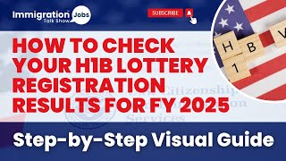 How to Check your H1B Lottery Registration Results for FY 2025 h1blottery2025 [upl. by Torosian]