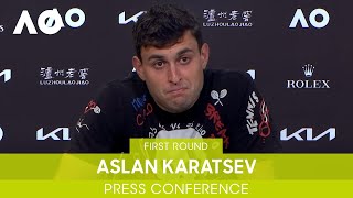 Aslan Karatsev Press Conference 1R  Australian Open 2022 [upl. by Huntington]