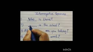 interrogative pronouns examples  who which  whatwhom [upl. by Annavoj687]