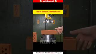 Bricks vs Hydraulic Press😱mini wood toy woodworking art skill  wood  hand  crafts shorts [upl. by Worthy]