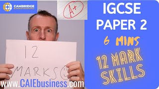 IGCSE Olevel Business Studies Paper 2 12 marks in 6 mins  Cambridge International [upl. by Araem]